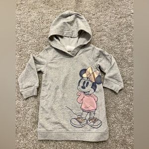 Baby Gap Disney Minnie Mouse Toddler Sweatshirt Hoodie Dress 2